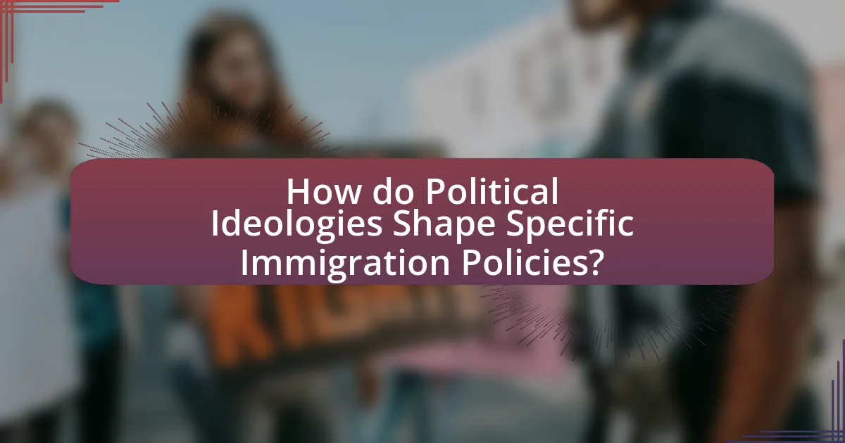 How do Political Ideologies Shape Specific Immigration Policies?