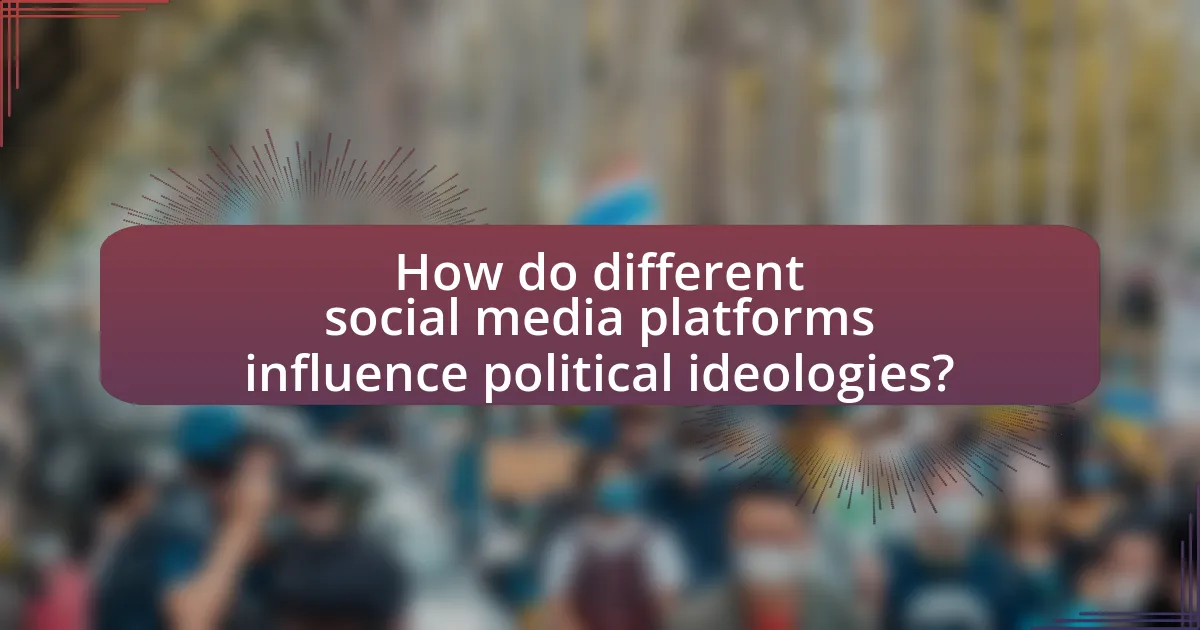 How do different social media platforms influence political ideologies?