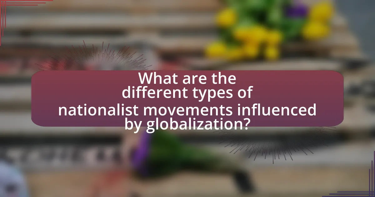 What are the different types of nationalist movements influenced by globalization?