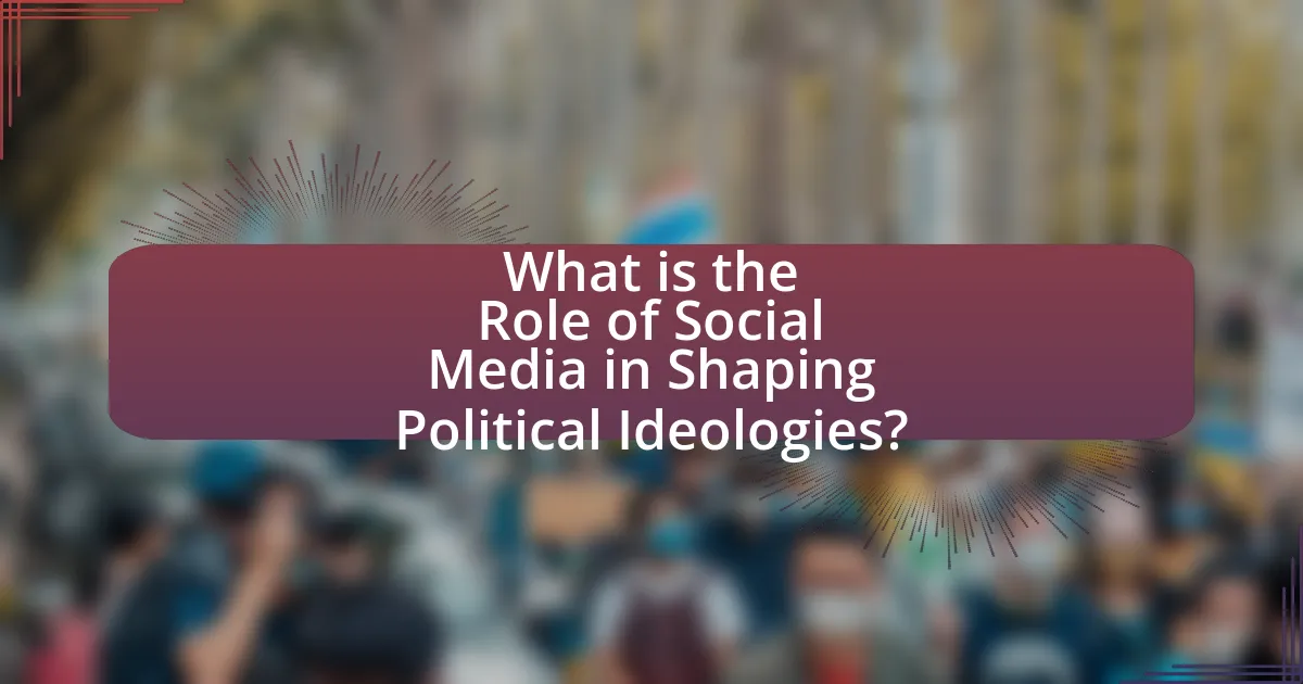 What is the Role of Social Media in Shaping Political Ideologies?