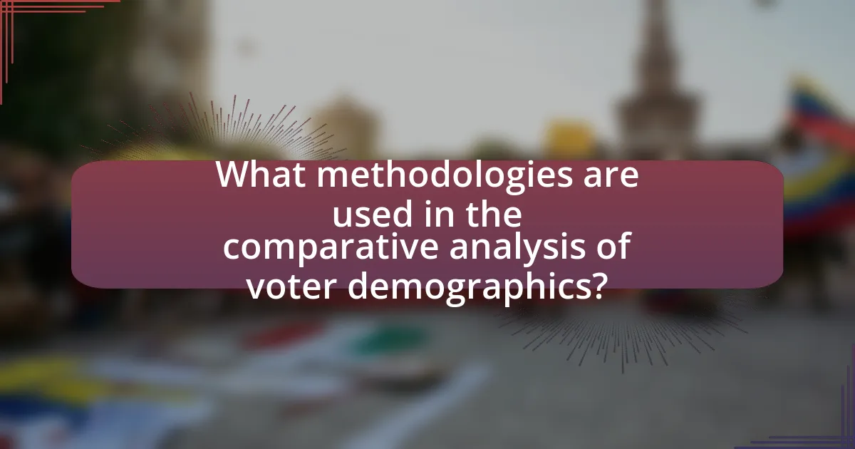 What methodologies are used in the comparative analysis of voter demographics?
